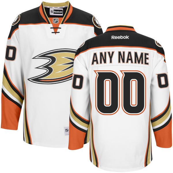 Men Anaheim Ducks NHL Men Premier Custom Jersey - White->->Custom Jersey